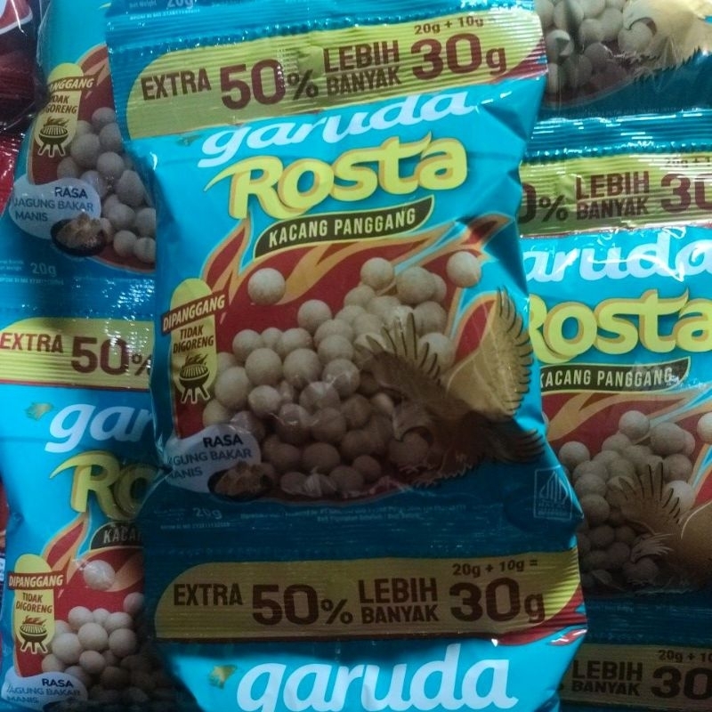 

Garuda Rosta Kacang Panggang Rasa Jagung Bakar Manis 1 Renteng Isi 10 pcs