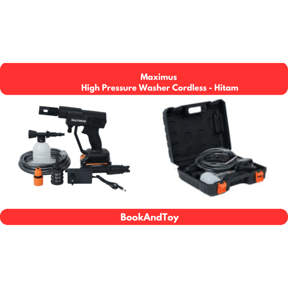 Maximus High Pressure Washer Cordless - Hitam
