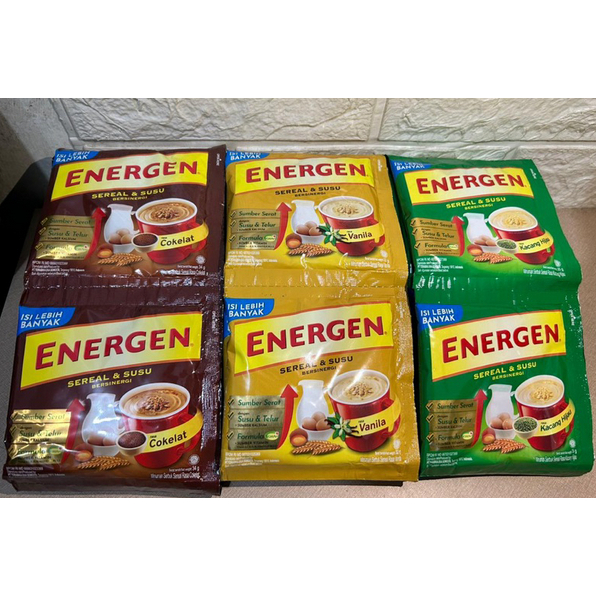 

ENERGEN RENCENG ISI 10pcs (COKLAT/VANILA/KACANG HIJAU)