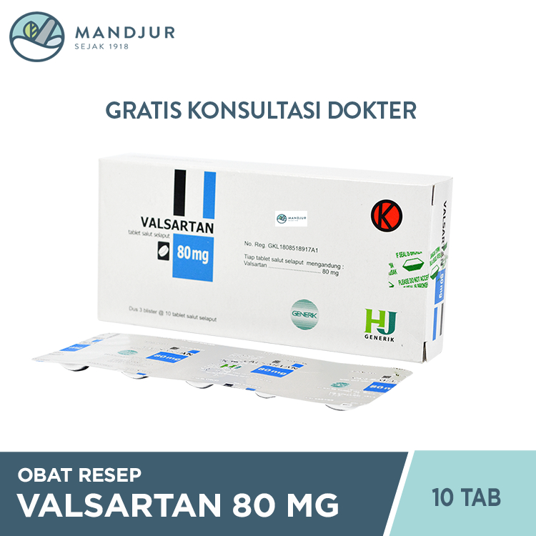 Valsartan 80 Mg Strip 10 Tablet