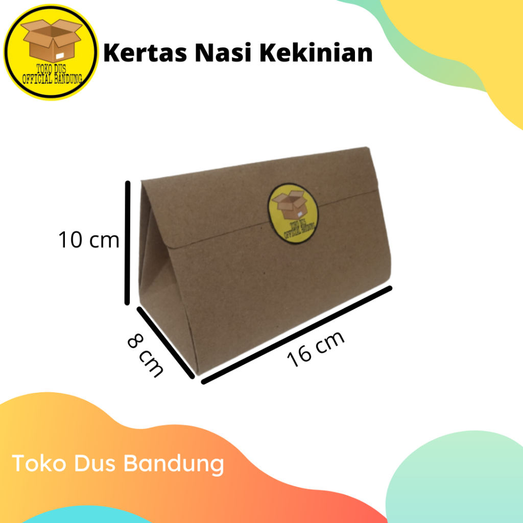 Kertas Nasi Kekinian / Dus nasi/Mie Kekinian / Box Nasi Modern SIZE M