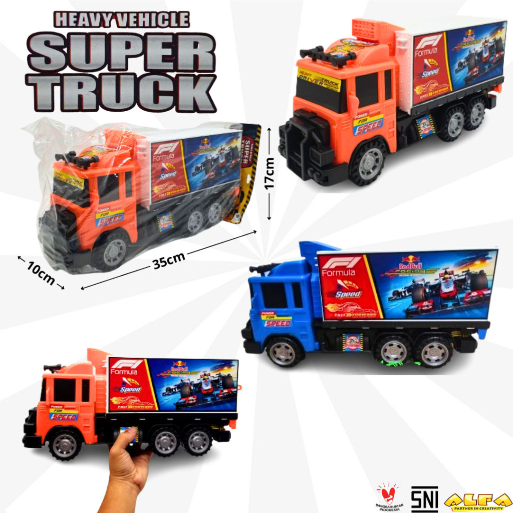 Toko Mainan ALFA Super Truck Box (Free Wheel) BP6083