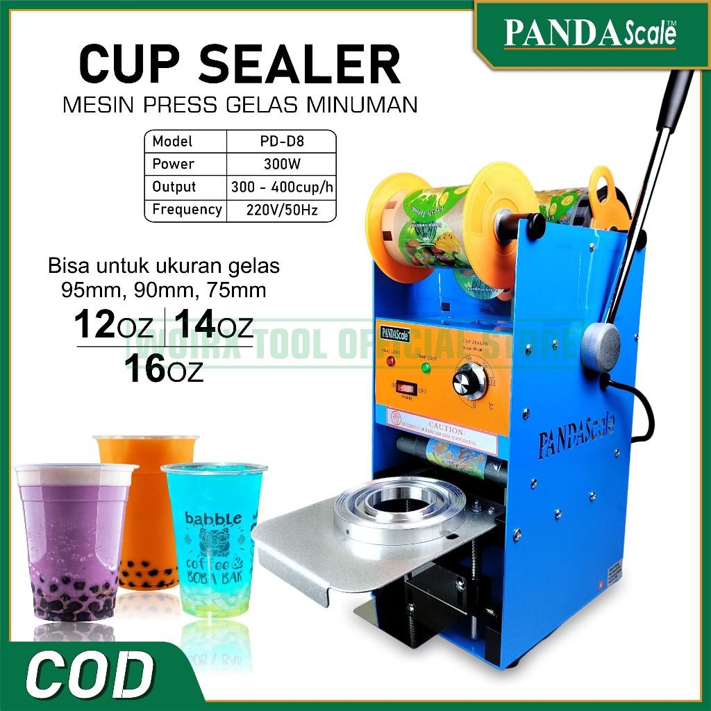 Mesin Cup Sealer Alat Pres Gelas Minuman Press Cup Sealer PANDA SCALE