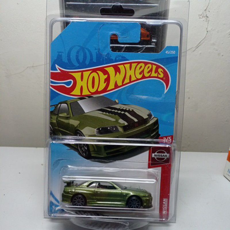 hotwheels r34 hijau