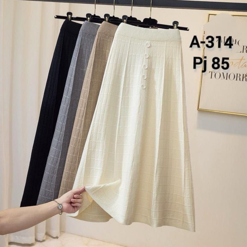 [A-314] Rok Knit Skirt Rajut Import Motif, Rok Rajut Premium Korean Style