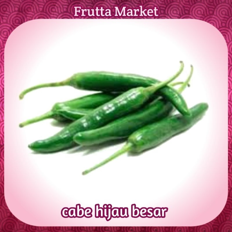 

Cabe Hijau Besar 100gr / Cabai Hijau / Cabe Segar