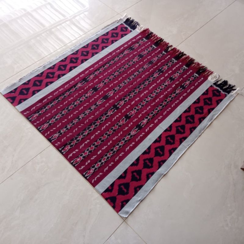 KAIN TENUN BLANKET TRADISIONAL TROSO JEPARA TERBARU MERAH PUTIH, KAIN TENUN ETNIK NUSANTARA, KAIN BA