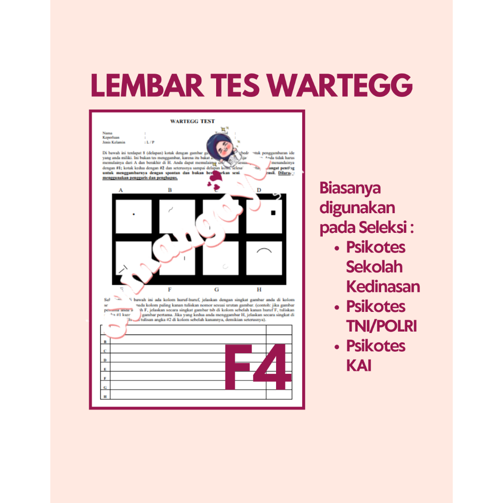 

LEMBAR LATIHAN WARTEGG (8 KOTAK) (F4)