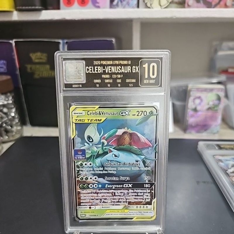 celebi venusaur gx promo gym egs 10 gem mint original pokemon kartu tcg indonesia