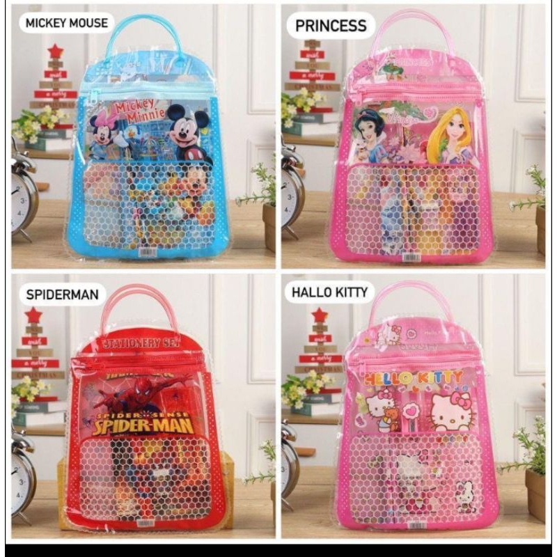 

Set alat tulis anak tas set stationary 6in1