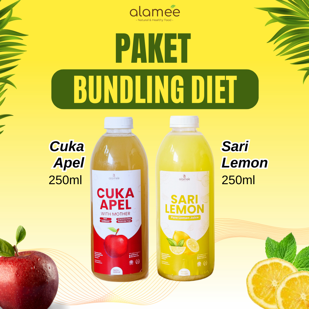 

Paket Bundling Diet Sehat Alamee Cuka Apel 250ml Dan Sari Lemon 250ml Minuman Diet Alami Murni