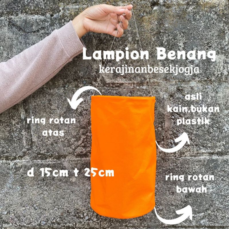 LAMPION KAIN GANTUNG | lampion gantung outdoor indoor lampion hias dekorasi lantern lentera lampion 