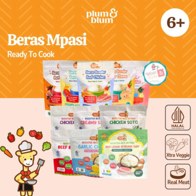 PLUM & BLUM BERAS MPASI BB BOOSTER 200GR | PLUM BLUM BUBUR MPASI BAYI