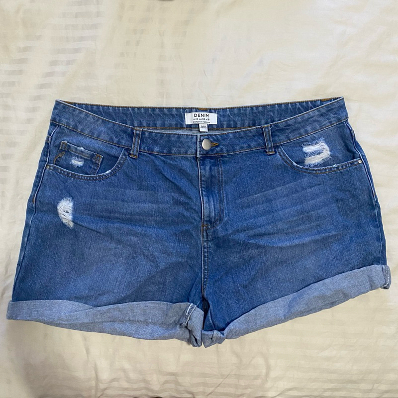 PRELOVED celana pendek plus size denim dorothy perkins branded jumbo ukuran besar