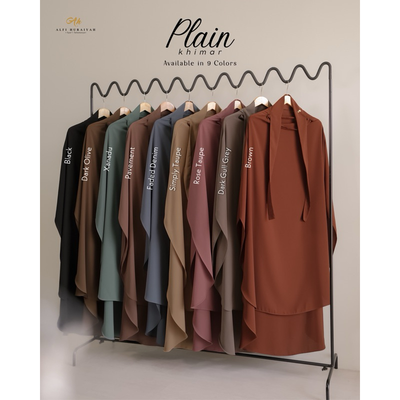 French Khimar Plain Zara Silk by Alfi Huraiyah (tanpa gamis)