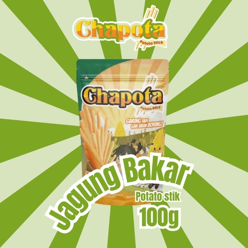 

Chapota Potato Stick Jagung Bakar 100gr - Potato Snack - Keripik Kentang Stik