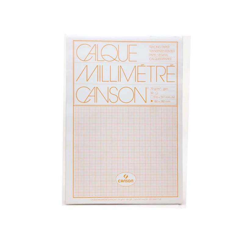 

Canson Millimeter Tracing Paper 50Sheets A4 70G- Kertas Untuk Jiplak