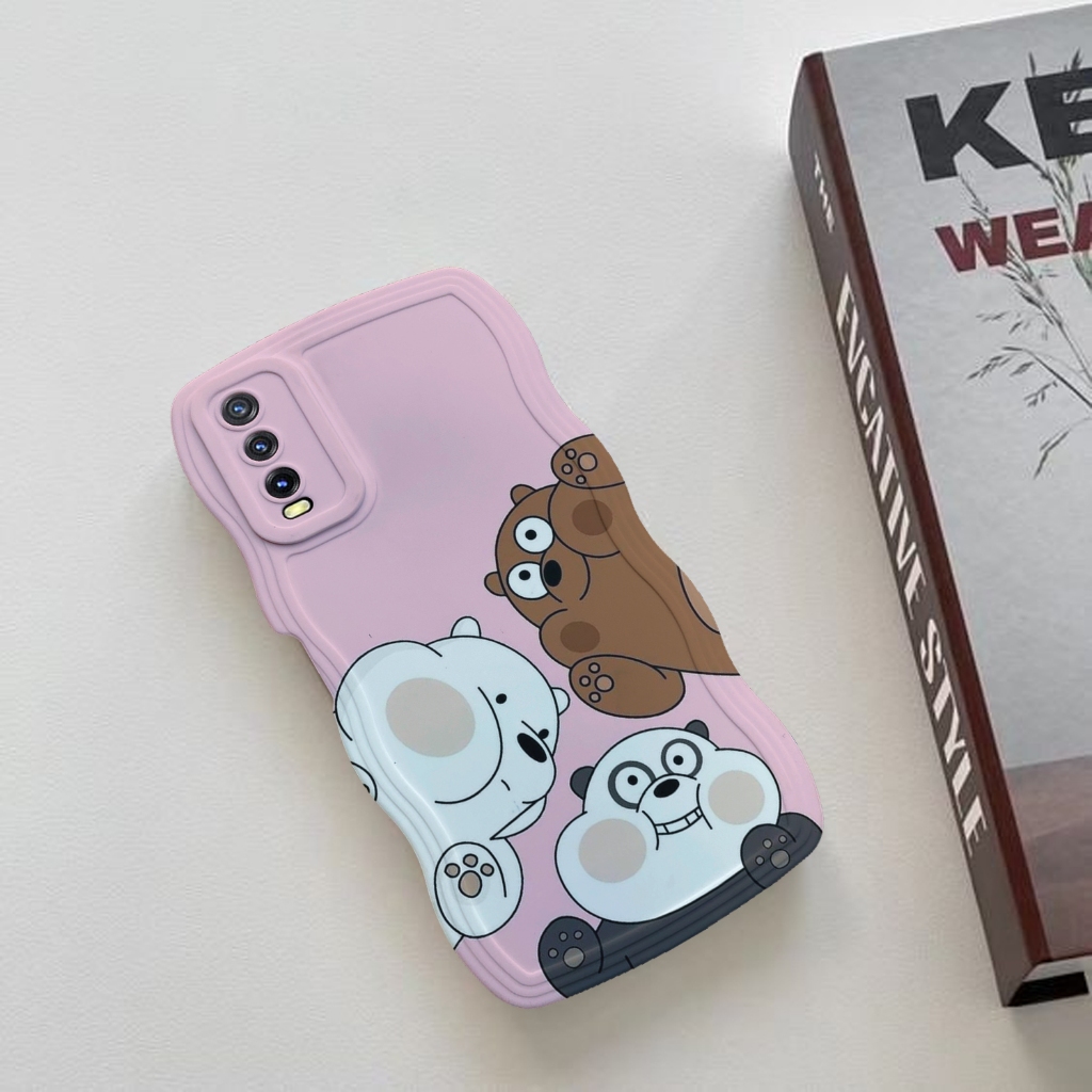 Case Gelombang VIVO Y20 / Y12S  Motif Aesthetic Bahan Softcase silicon Lentur - Skin / Casing Handpo