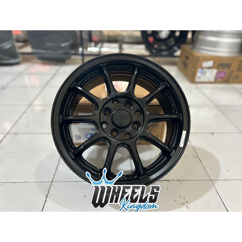 VELG R15 FULL HITAM VELG HSR FE03 R15 LEBAR 65 ET42 DOBEL PCD 4X100/114 VELG BRIO AGYA SIGRA AVANZA