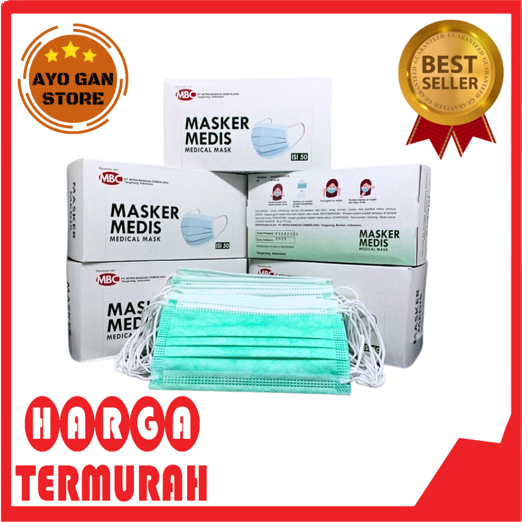MBC Masker Medis isi 50 pcs Termurah