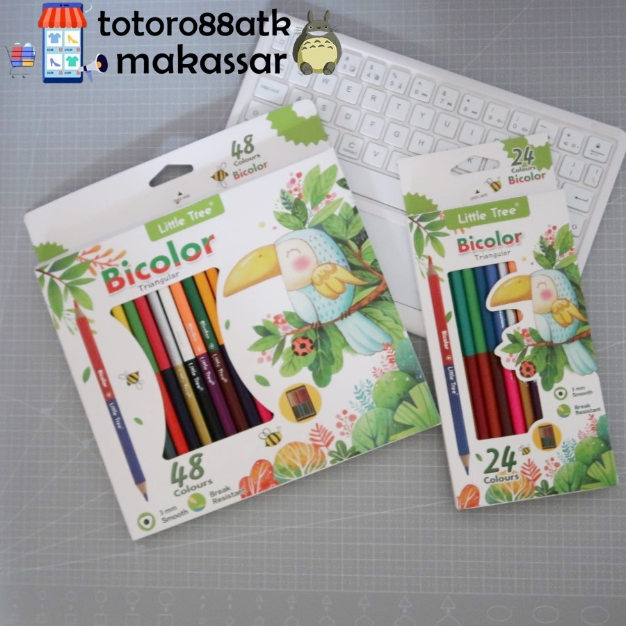 

[1SET] LITTLE TREE PENSIL WARNA BI COLOR 12 DAN 24