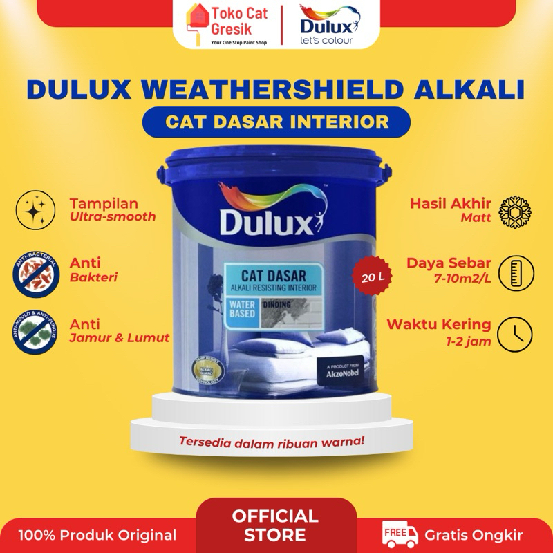 TERMURAH Cat Dasar Interior Dulux Weathershield Alkali Resisting Interior 20L