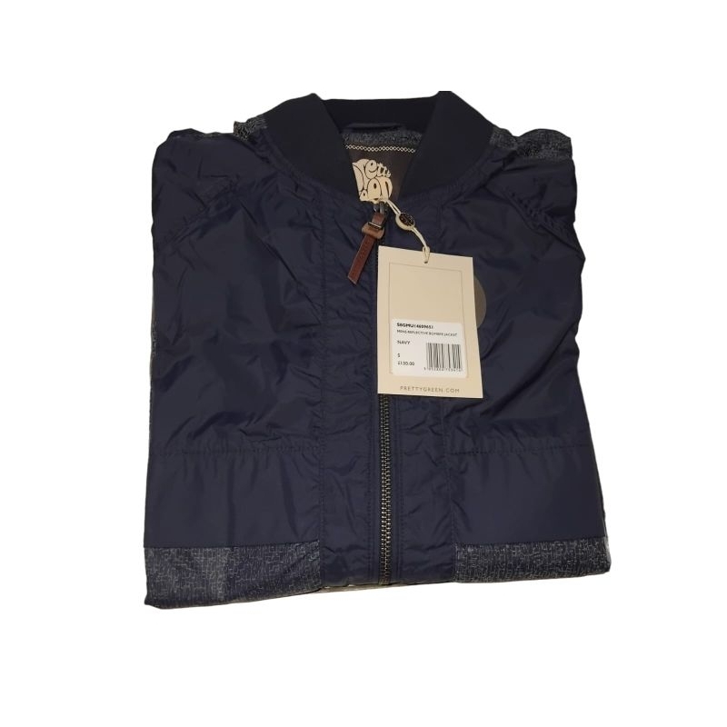 Pretty Green Bomber Navy Jacket