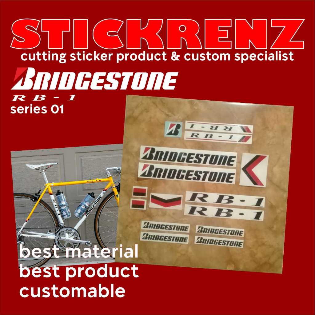 Cutting Sticker Stiker Frame Sepeda Roadbike Vintage Bridgestone RB-1 01 Custom