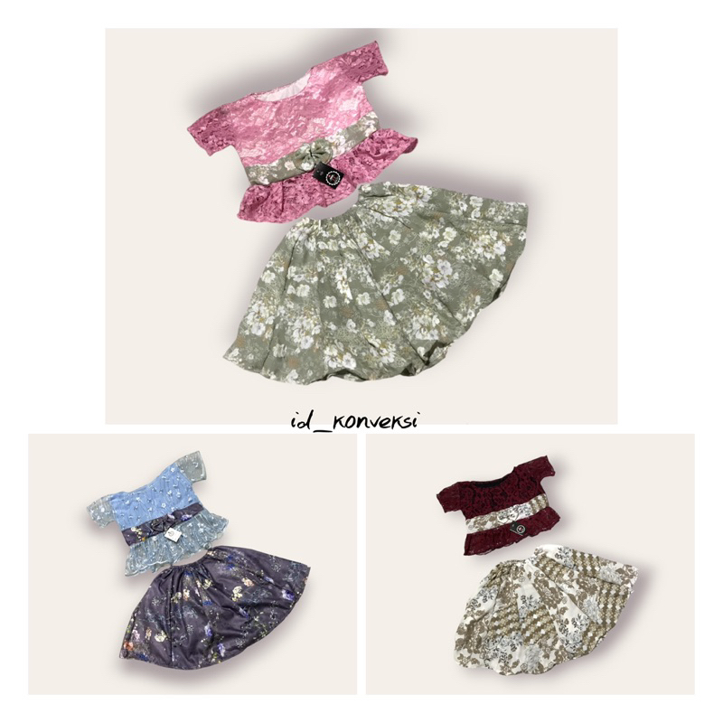Set kebaya anak 1-2 tahun // setelan kebaya brukat anak perempuan baju anak perempuan