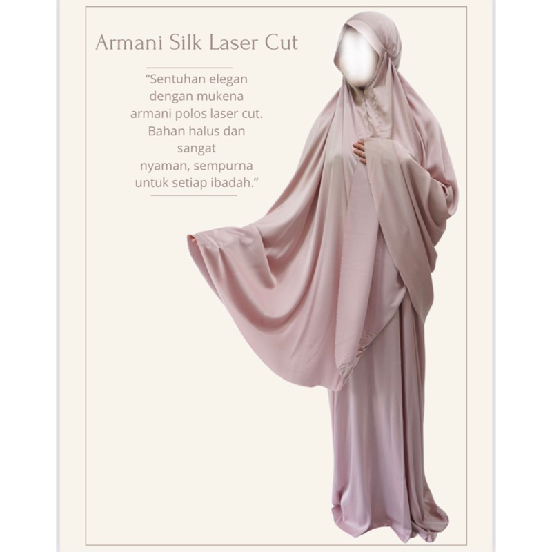 Mukena Travelling Armani Silk Laser Cut