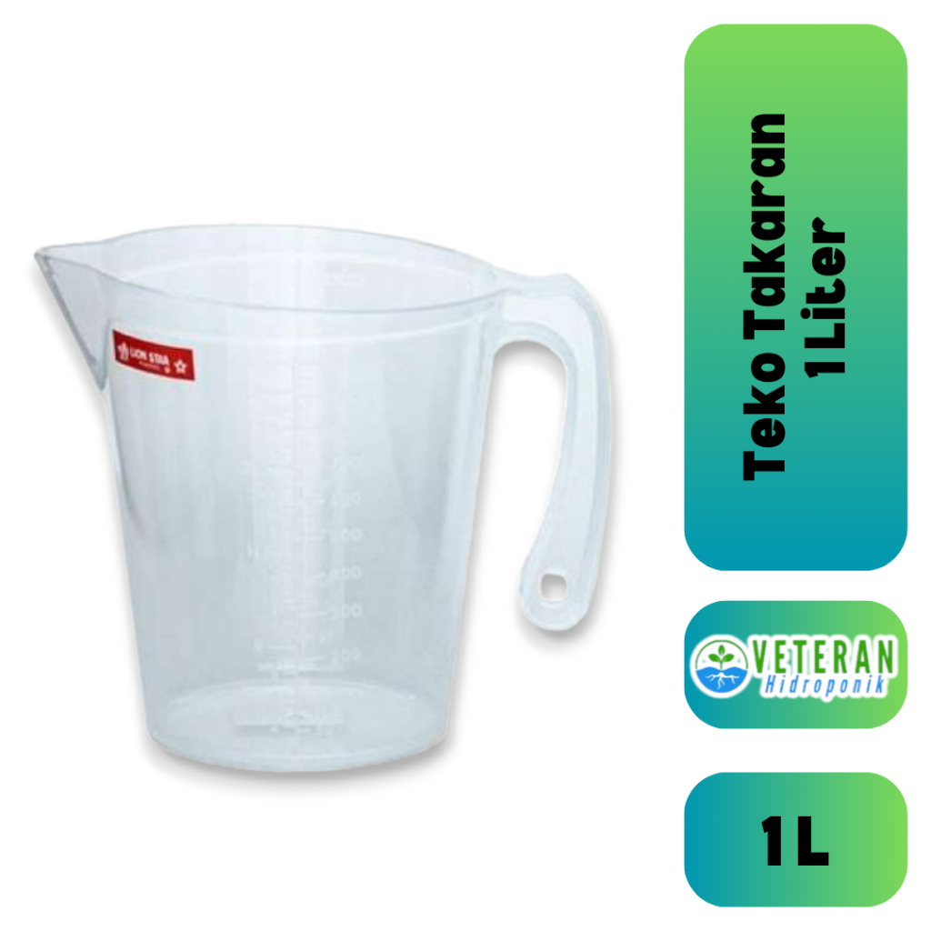 Gelas Jug Ukur 1 Liter L 1000 ml Teko Plastik Takaran Takar Measuring