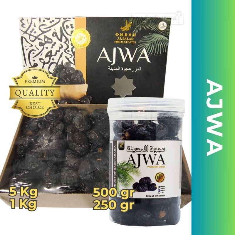 

KURMA AJWA ALBALAD MADINAH PREMIUM 500G KURMA NABI