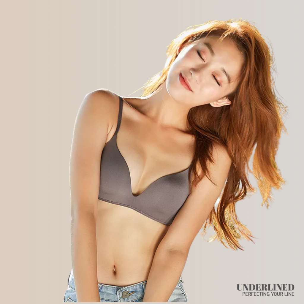 T-Shirt Bra Set BH Tanpa Kawat Lycra Fabric 3/4 Cup