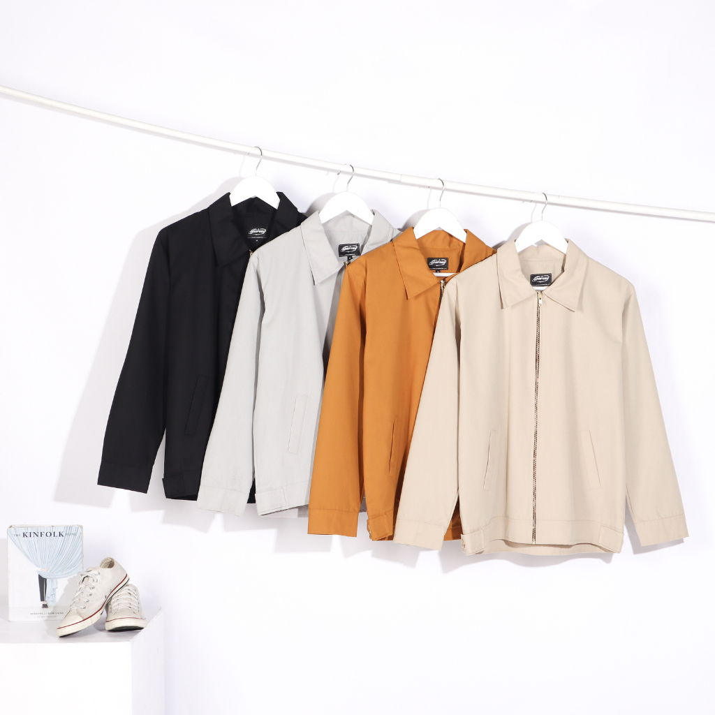 Jaket Jasket Kanvas Katun Semi Parka Formal Pria Cowok Dewasa Keren Kece Terbaru 2024 Nyaman Adem Ti