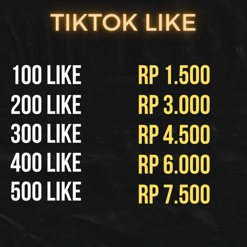Tiktok like murah permanen besti
