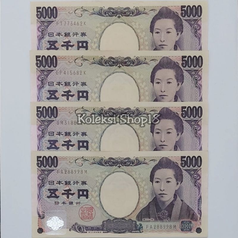 Koleksi Uang Asing Jepang Pecahan 5000 Yen