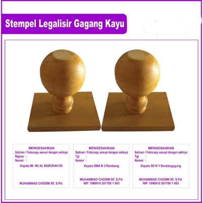 

Stampel Legalisir guru, kepala sekolah dll