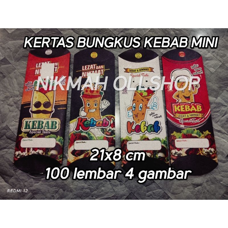 

100 pcs KEMASAN KEBAB MINI 21x8 cm