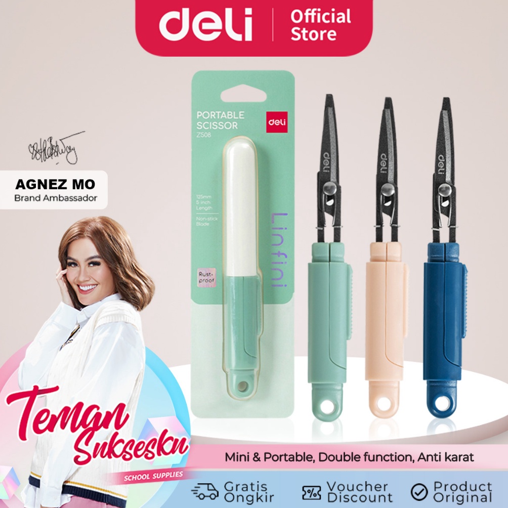 

Max Sale Deli Gunting Portable Portable Scissor Dual Fungsi EZ58