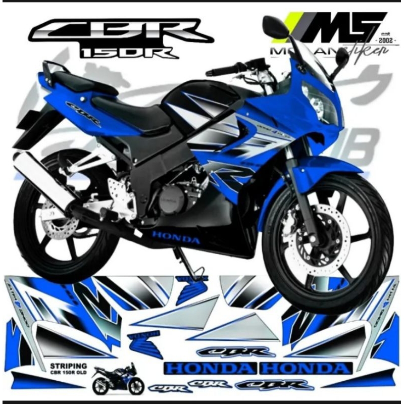 Striping decal cbr old/lama variasi motif ori/decal body motor cbr old