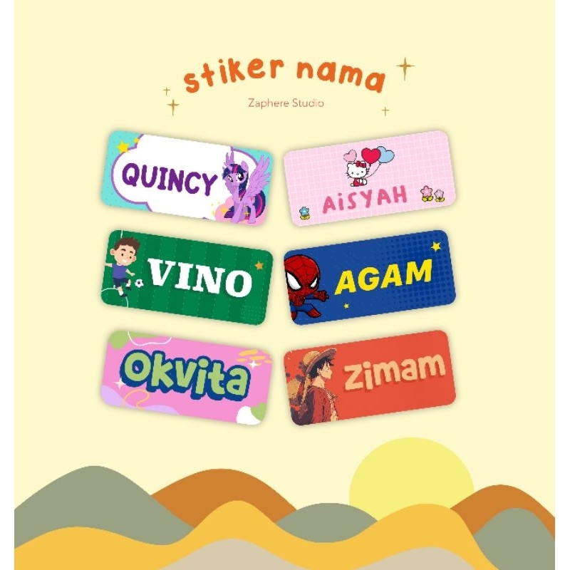 

Stiker Custom Nama
