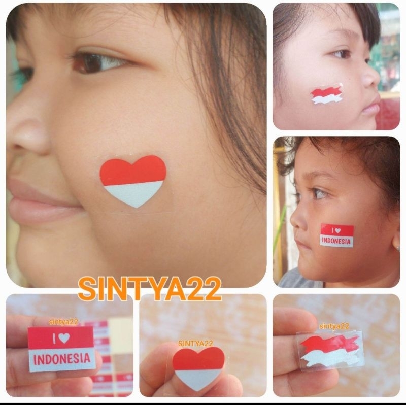 STICKER BENDERA PIPI STICKER BENDERA INDONESIA  MINI STICKER TERMURAH