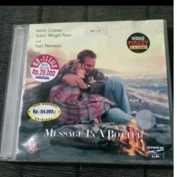 VCD Original Message In The Bottle Feat Kevin Costner Buka Segel