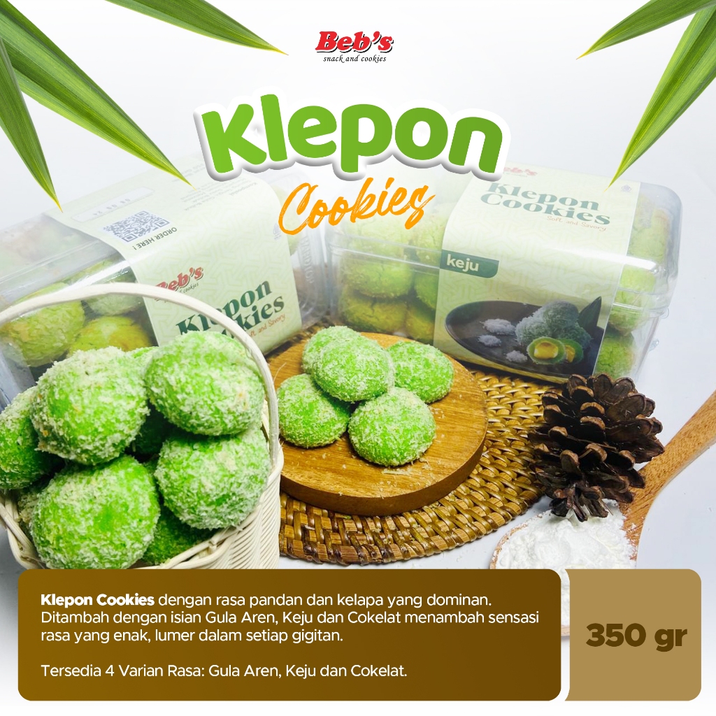 

Klepon Cookies Special 350gr | Kue Kering Hari Raya | Cemilan Favorite | Camilan Enak dan Lembut Snack Kelapa