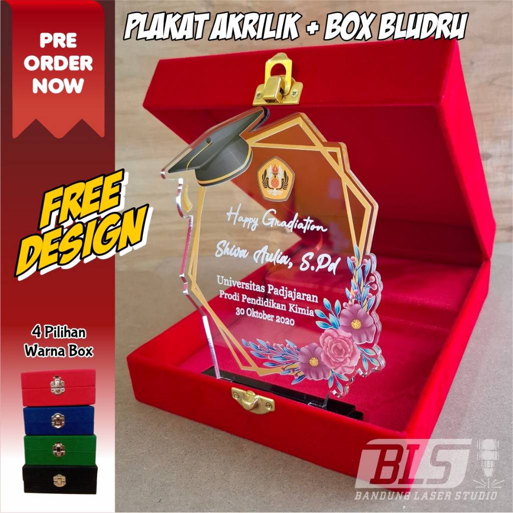 Plakat Akrilik custom || tebal 5mm ukuran 20 x 10 & 15 x 10