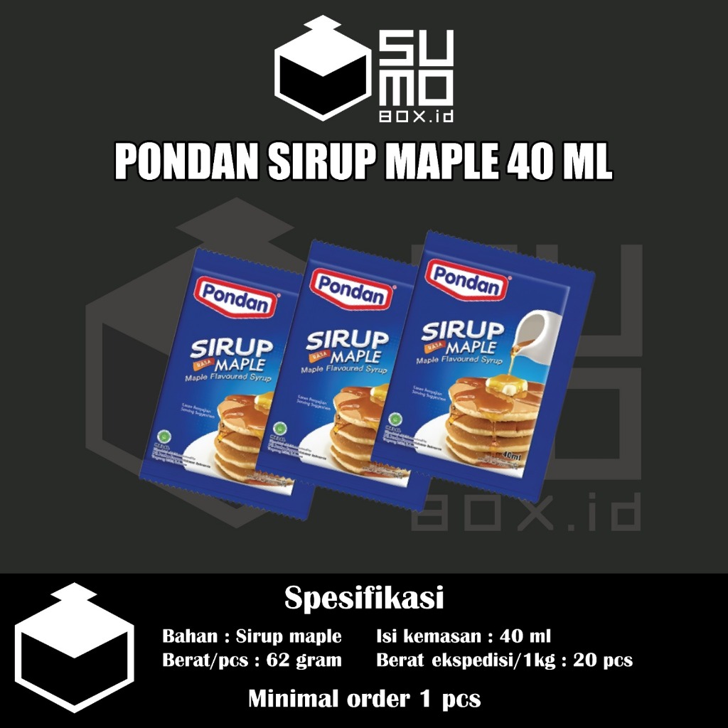 

Pondan Sirup Maple 40ml / Maple Syrup 40 ml