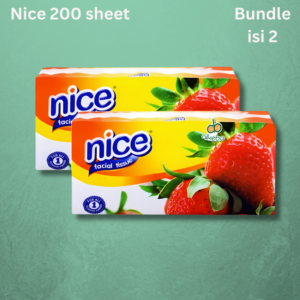 Paket 2 Pack Tissue Nice Facial 200 sheet 2 ply Tisu Wajah Halus Serbaguna
