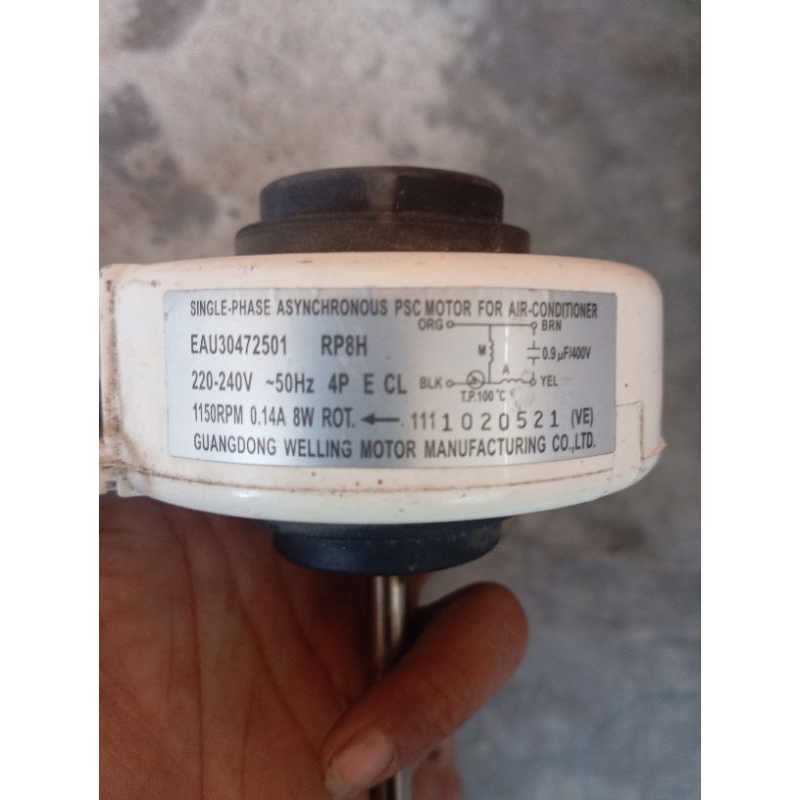 DINAMO INDOOR MOTOR FAN AC LG 1150RPM