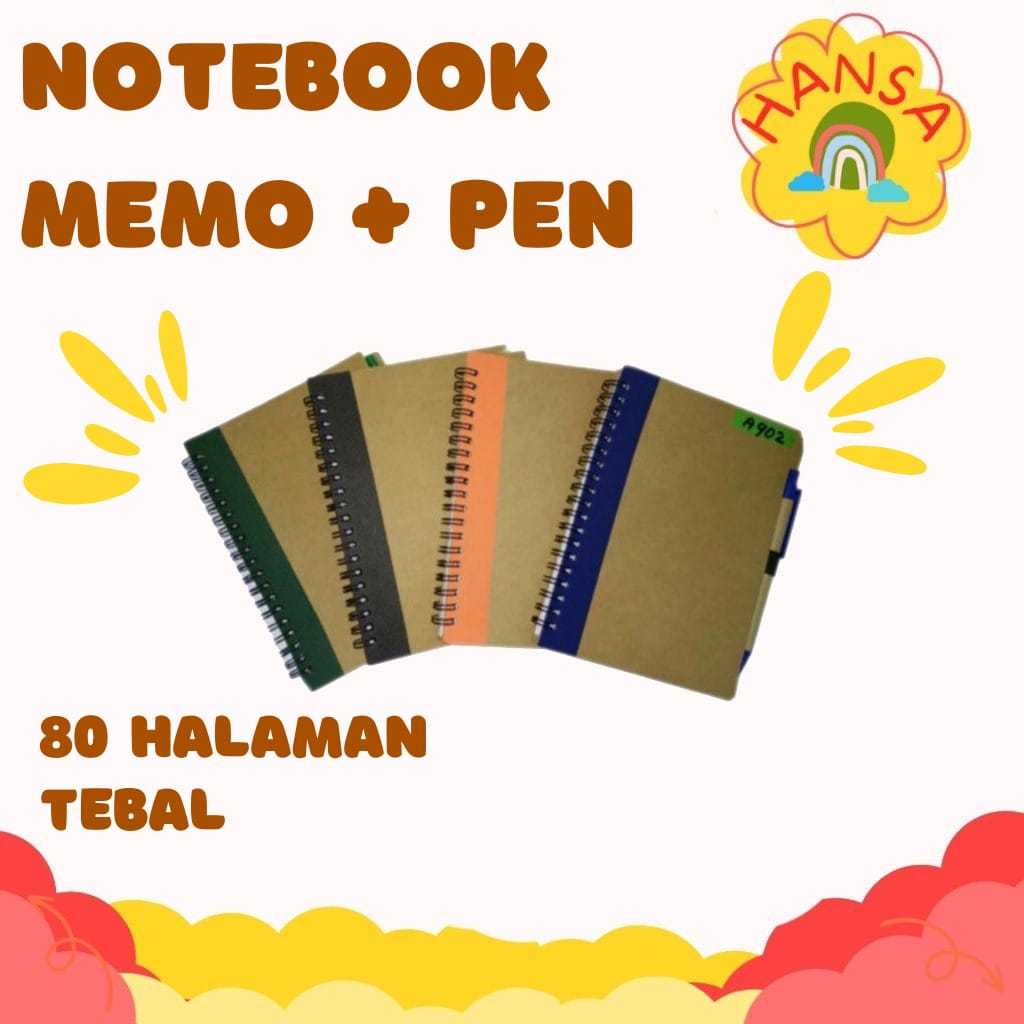 

Note Book Bergaris isi 80 lbr A5 FREE Pen Tinta Hitam Anti Macet (A 902)