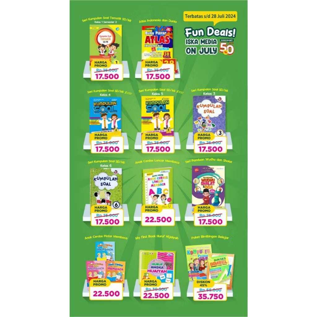 Buku Kumpulan Soal Kurikulum Merdeka Kelas 1-6 SD | Buku Pelajaran Anak